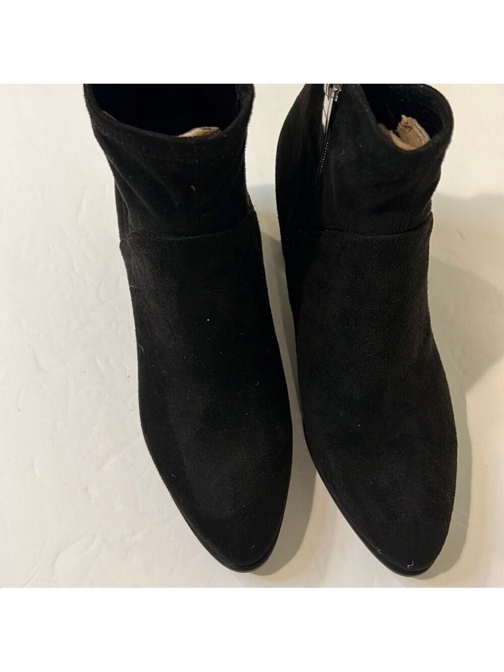 Marc Fisher Black Suede Chunky Heeled Boogie Size 7.5